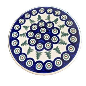 VTG HANDMADE Polish Pottery Plate 6.5" Zaklady Boleslawiec  Poland